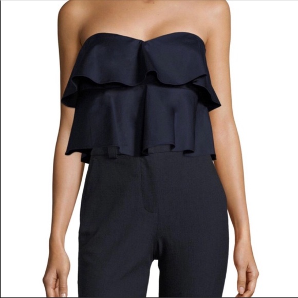 Rebecca Taylor Tops - 🍾Rebecca Taylor Off the Shoulder Satin Top Navy